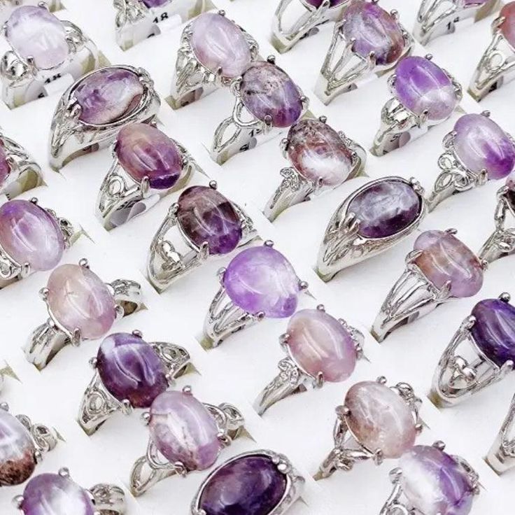 Random Amethyst Ring - Classic Variable Element Of Surprise, Pisces And Sagittarius, Amethyst Stones, Ring Collection, Elegant Accessories, Amethyst Stone, Ring Collections, Amethyst Ring, Unique Charms