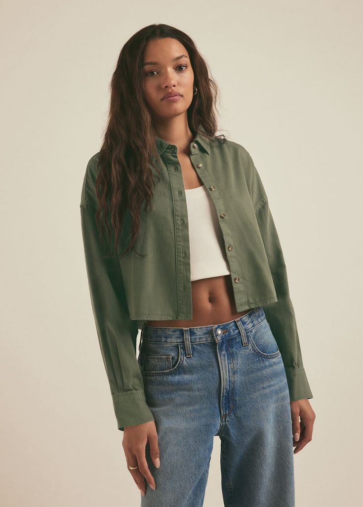 palm leaves Ash Outfit, Favorite Daughter, Cropped Shirt, Boyfriend Shirt, Outfit Aesthetic, Ribbed Tank, Ex Boyfriend, Crop Shirt, Palm Leaves