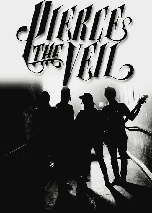 there's the veil album cover with silhouettes of people standing in front of them