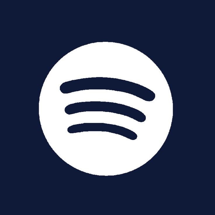 Spotify navy Blue Spotify, Spotify App Icon, Plakat Design Inspiration, Ios14 Aesthetic, App Ikon, Zestaw Ikon, App Store Icon, Logo Application, Application Iphone