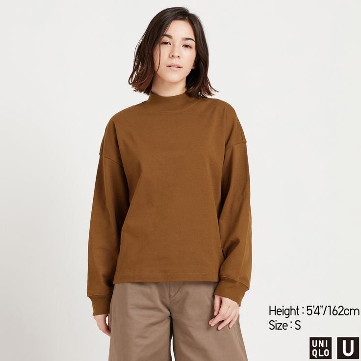 Uniqlo U Mock Neck Long-Sleeve I Had This In Other Colors, Super Comfortable And A Neutral Basic Piece To Have Selling Because I Have Too Many Long Sleeves! Brand New W/ Tags, Never Worn! #Uniqlo #Longsleeve Uniqlo Cotton Top For Fall, Uniqlo Cotton Long Sleeve Tops, Uniqlo Long Sleeve Cotton Top, Casual Solid Color Tops By Uniqlo, Uniqlo Relaxed Fit Crew Neck Top, Winter Casual Uniqlo Tops, Uniqlo U, Mock Neck Shirt, Leg Of Mutton Sleeve