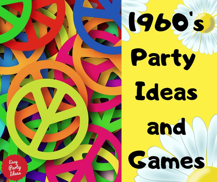 the cover of 1960s's party ideas and games, with daisies in front