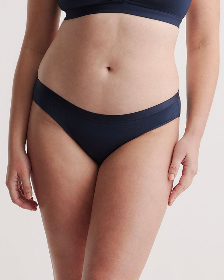 Our ultra-soft Micromodal Bikini checks all the boxes: supportive, lightweight, breathable, and of course, comfortable. This essential bikini is made from the highest-quality micromodal fabric that feels incredibly luxe and soft against your skin. We also added a no-roll elastic waistband so you don't have to worry about any rolling, pinching, or bunching. Made for daily wear, these bikinis are the perfect foundation for any outfit.Make it a match with our Micromodal Ruched Bralette. Silk Pajamas Shorts, Silk Tee, Perfect Foundation, Scoop Neck Tee, Just Run, Full Zip Hoodie, Quince, Of Course, Vneck Sweater