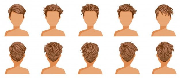 a woman's head with different hairstyles and haircuts on it