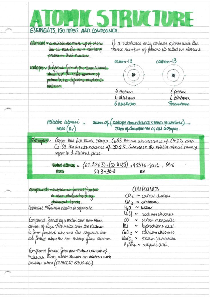 a paper with some writing on it that says,'atomic structure'and an image of