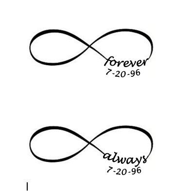 two black and white images with the words forever and always written in cursive writing