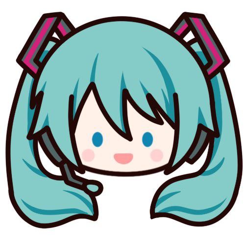 an anime character with blue hair and bangs