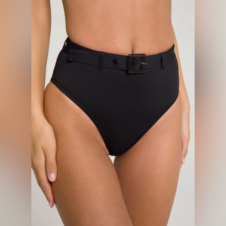 Nwt Good American Show Off Bikini Bottom In Black Size Xl Elegant High Waist Swimwear For Pool, Elegant High Waist Lined Swimwear, Elegant Solid Color High Waist Swimwear, Elegant Solid Swimwear For Club, Elegant Swimwear For Club, Elegant Club Swimwear Solid Color, Elegant Solid Color Club Swimwear, Elegant High Waist Bottoms For Swimming, Chic Club Swimwear In Solid Color