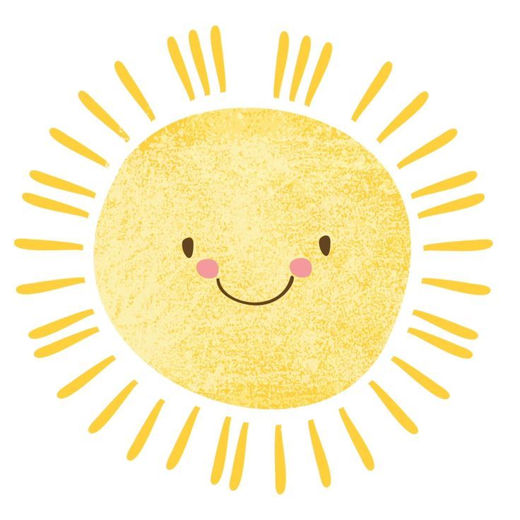 a yellow sun with a smiling face drawn in it's center and rays around it