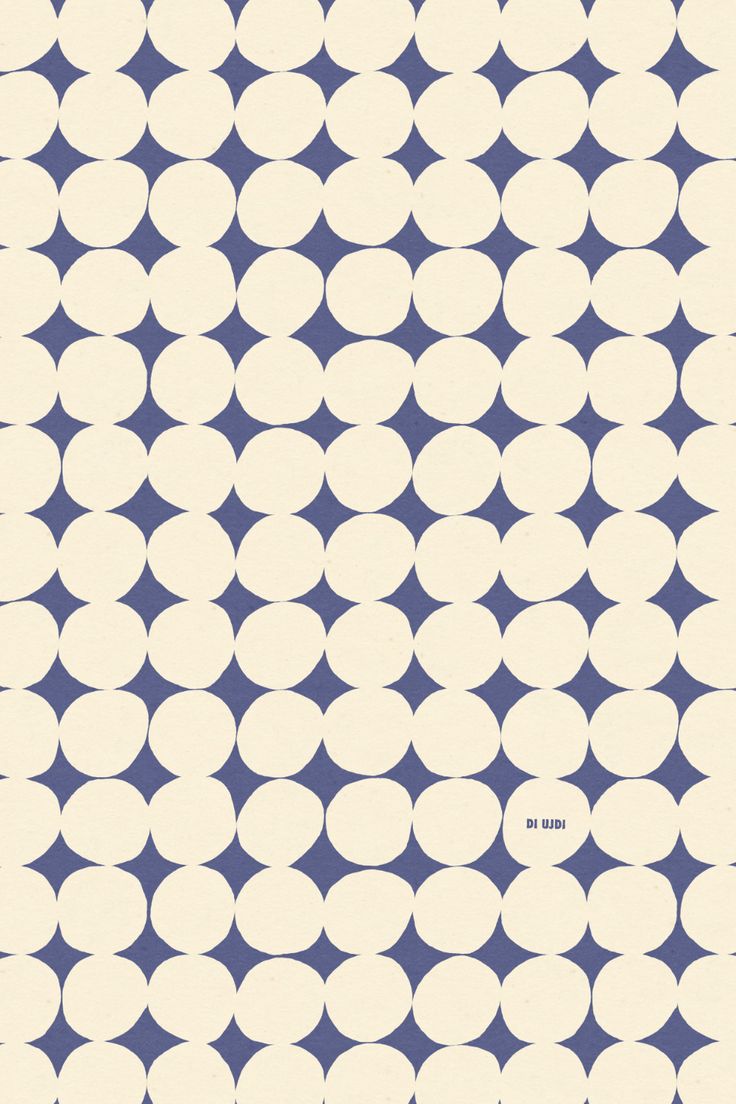 a blue and white pattern with circles on it