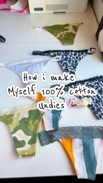 Stop buying crappy undies and make yourself 100% cotton underwear yourself for cheaper!!! #sewing Sewing Cotton Clothes, Diy Simple Sewing Projects, How To Design A Pattern, Underware Patterns Diy, Non Clothing Sewing Projects, 100% Cotton Undies, Easy Gift Sewing Projects, Easy Starter Sewing Projects, Cute Beginner Sewing Projects