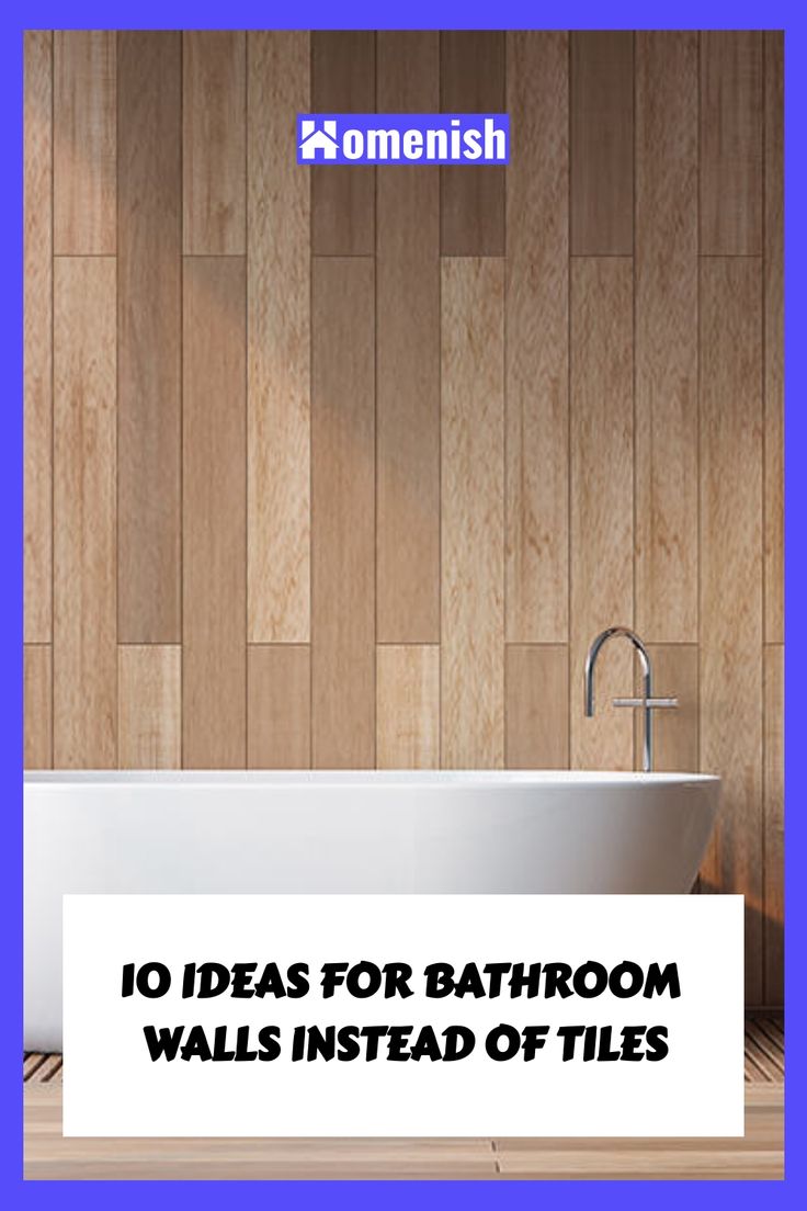 10 Ideas for Bathroom Walls Instead of Tiles Diy Bathroom Remodel Tile Walls, How To Tile Walls In Bathroom, No Tiles Bathroom Walls, Bathroom Wall Material Ideas, Cheap Bathroom Wall Ideas, Waterproof Panels For Bathroom, Cheap Bathroom Wall Covering Ideas, Alternative To Tile Shower Walls, Bathroom Wall Tile Design Ideas