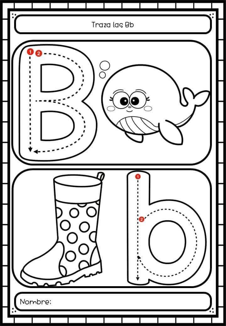 the letter b worksheet with an image of a fish and boots on it