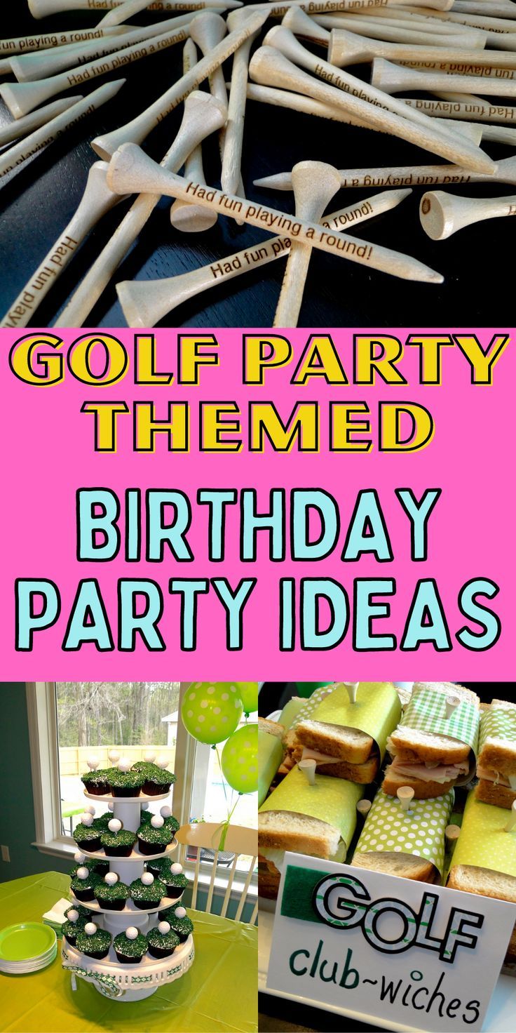 golf themed birthday party ideas with cupcakes and cake