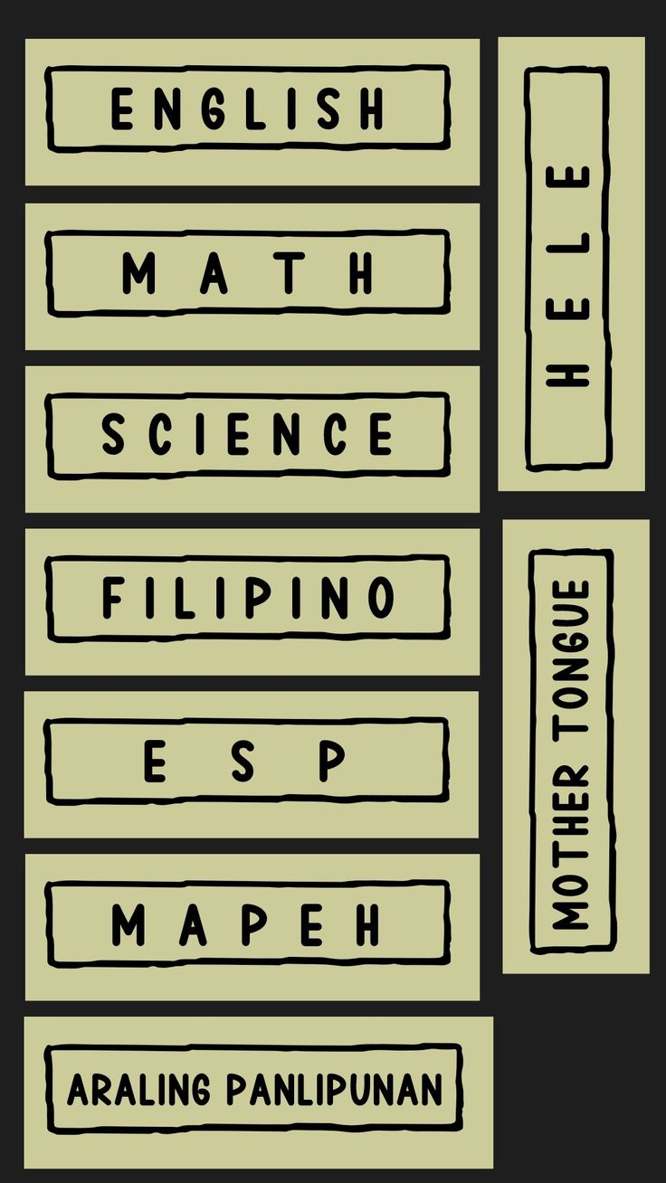 four different types of labels with words on them