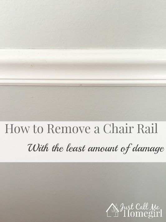 how to remove a chair rail with the least amount of damage from painting on walls