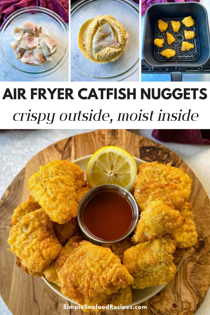 Crispy catfish nuggets. Air Fry Catfish Nuggets, Homemade Fish Fry Breading, Fried Catfish Nuggets, Catfish Nuggets, Fish Nuggets, Fish Breading, Air Fryer Fish, Fish Fillets, Fried Catfish