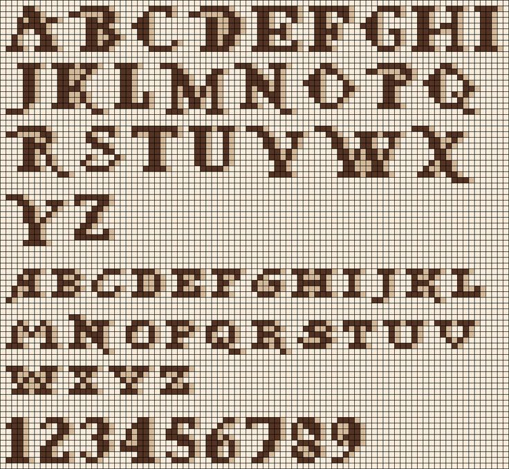 an old fashioned cross stitch alphabet with letters and numbers