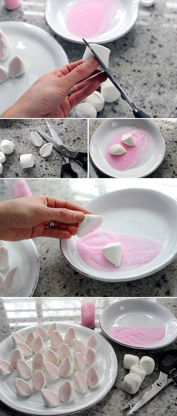 the process of making marshmallows is shown here