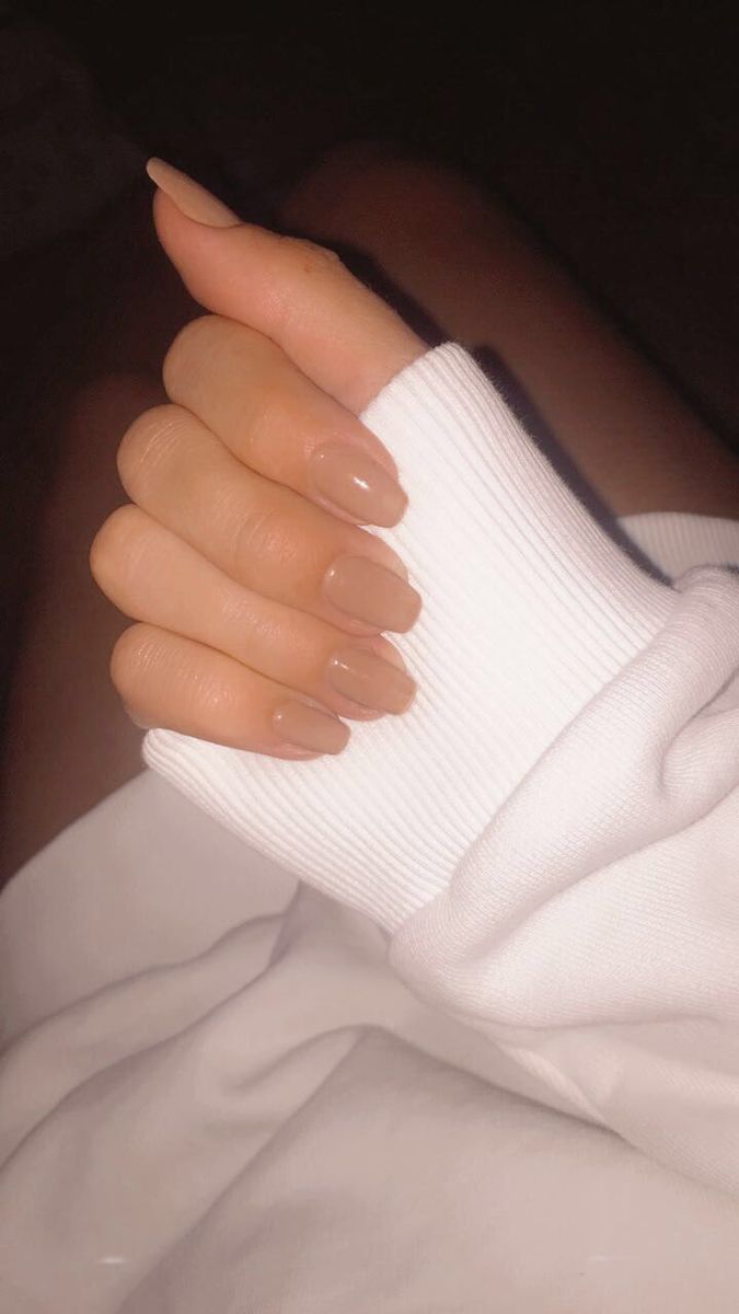 Shorter Ballerina Nails, Short Acrylic Nails Light Brown, Brown Nails Short Coffin, Natural Color Coffin Acrylic Nails, Light Brown Tip Nails, Light Brown Gel Nails Short, Nail Inspo For Tan Skin, Light Brown Acrylic Nails Coffin, Cute Light Brown Nails