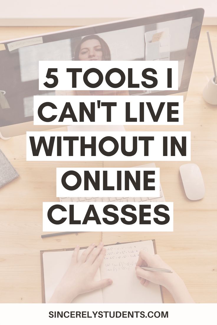 a woman working on her computer with the text 5 tools i can't live without in online classes