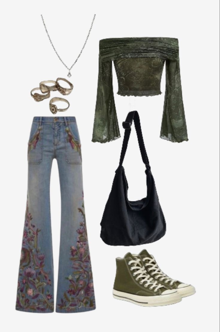 Stylish Boho Outfits, Ruecore Outfit, 2000 Clothing Style, Whimsigoth Style Outfits, Whimsigoth Spring Outfits, Style Bundles Clothes, 70s Fashion Inspo Style, Maisie Peters Concert Outfit Ideas, Fairy Y2k Outfits