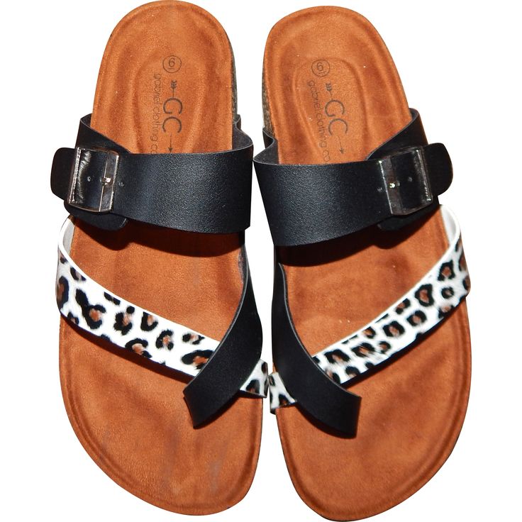 Leopard Wild one sandal - Gabriel Clothing Company Casual Toe Ring Sandals With Buckle Closure, Casual Toe Ring Sandals With Buckle For Vacation, Trendy Toe Loop Synthetic Sandals, Trendy Synthetic Toe Loop Sandals, Trendy Toe Loop Sandals With Synthetic Material, Casual Open Toe Sandals With Buckle Closure, Synthetic Toe Loop Footbed Sandals For Beach, Summer Toe Loop Sandals With Synthetic Material, Casual Toe Ring Sandals For Beach With Open Heel