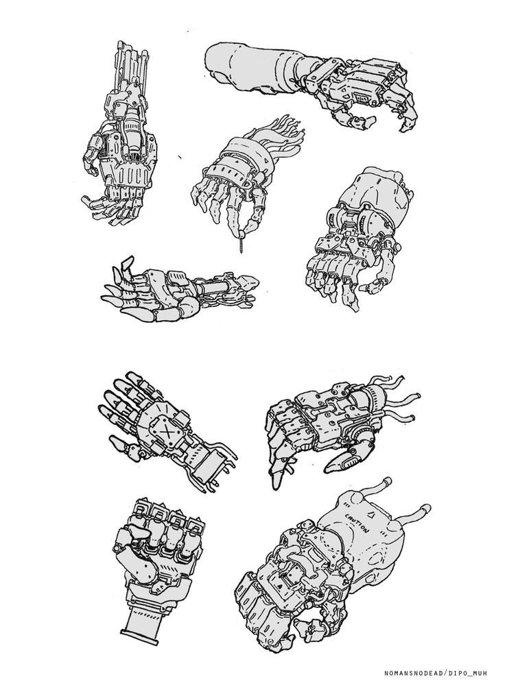 several different types of robotic hands