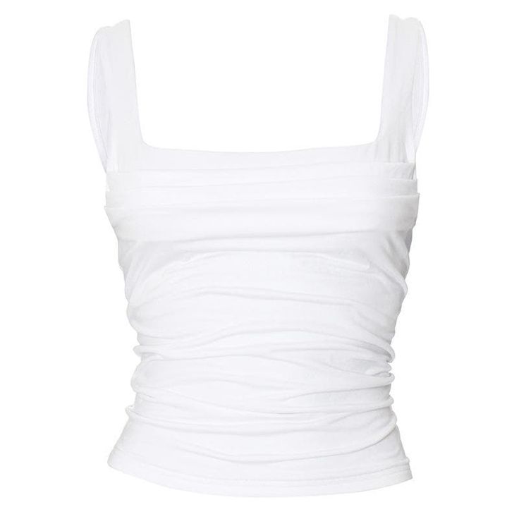 Please refer to our sizing chart for a guideline when choosing a size. 5 business days order processing time. 90% polyester 10% spandex Stretch Square Neck Top With Built-in Bra, Trendy Square Neck Top With Built-in Bra, Fitted Elastane Summer Tops, Fitted Elastane Tops For Summer, Chic Stretch Tank Top With Ruched Back, Stretch Ruched Solid Color Tank Top, Solid Color Fitted Crop Top, Trendy Fitted Ruched Top, Fitted Ruched Crop Top