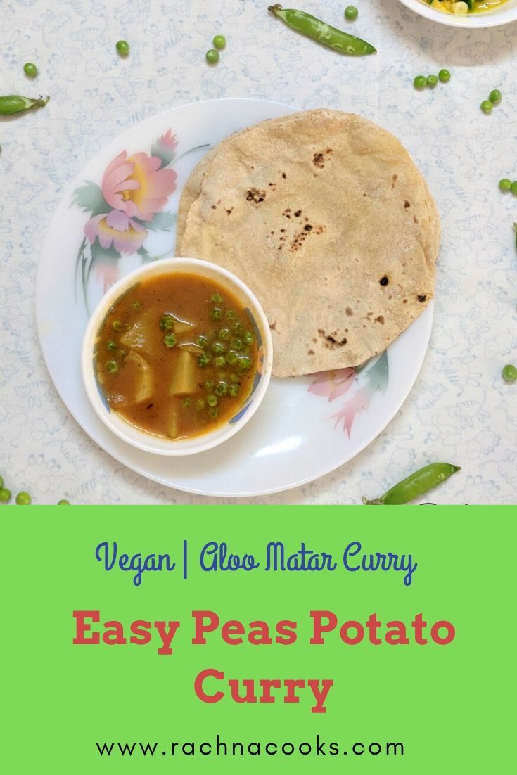 vegan and glub matan curry easy peas potato curry