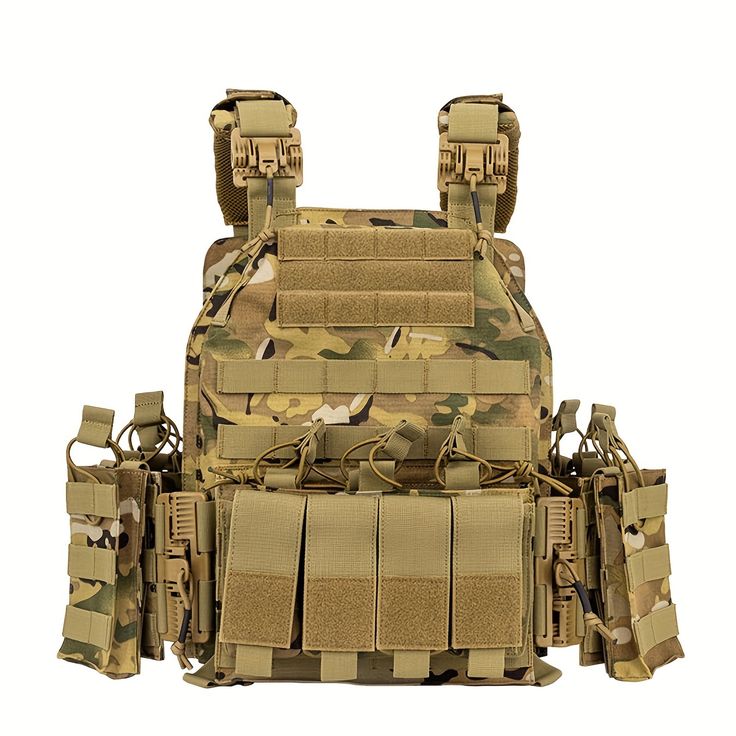 Hunting Vest, Bullet Proof Vest, Tactical Equipment, Magazine Pouches, Personal Defense, Plate Carrier, Work Gear, Tactical Vest, Outdoor Equipment