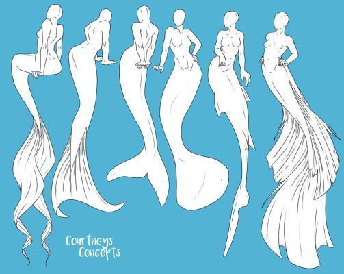 the silhouettes of women in evening gowns and dresses are shown on a blue background