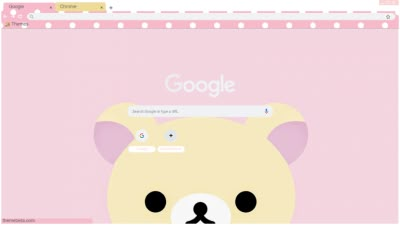 an image of a teddy bear on a pink background with the google logo above it