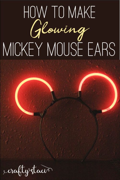 mickey mouse ears with the words how to make glowing mickey mouse ears