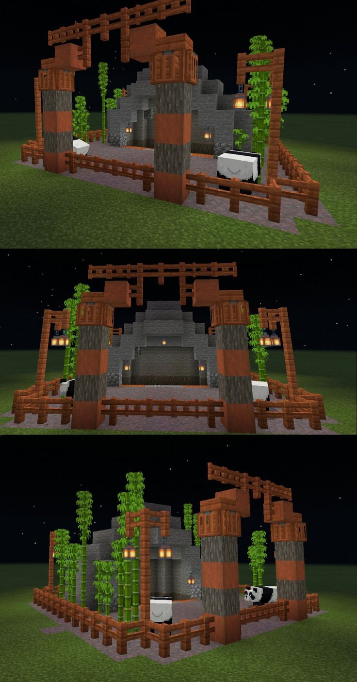 two different views of the same building in minecraft