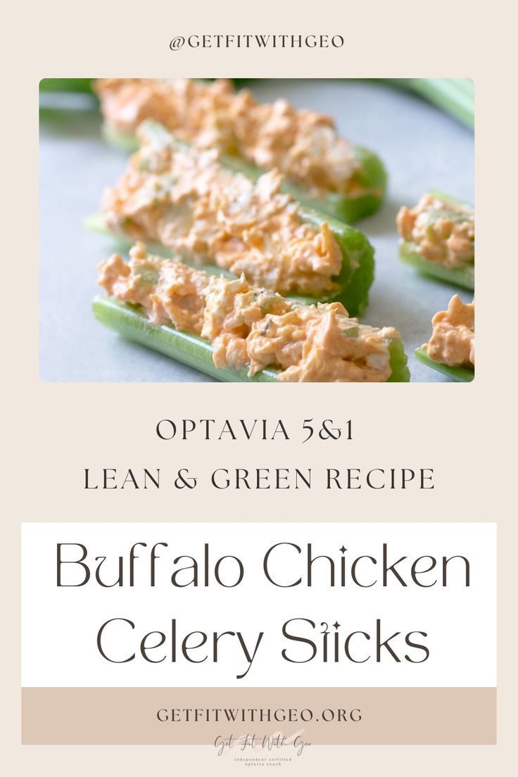 buffalo chicken celery sticks with text overlay