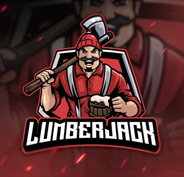 Lumberjack Mascot Logo Template AI, EPS Lumberjack Wolverine, Lumberjack Cartoon, Lumberjack Logo, Canadian Lumberjack, Wolf Mascot Logo, Graphic Design University, Graphic Design 101, Graphic Design Humor, Graphic Design Cards