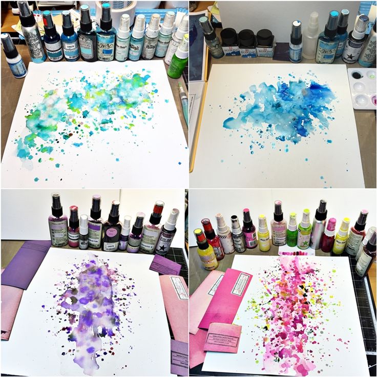 the process of painting with watercolors on paper