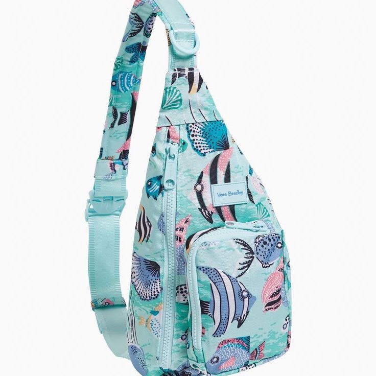 New. With Tags. Vera Bradley Sling Backpack Pink Backpack With Water Bottle Pocket, Blue Crossbody Bag With Adjustable Straps, Casual Blue Crossbody Backpack, Blue Chest Bag With Adjustable Strap For Travel, Casual Pink Crossbody Backpack, Mini Sling Bag, Paisley Quilt, Backpacks For Women, Vera Bradley Tote