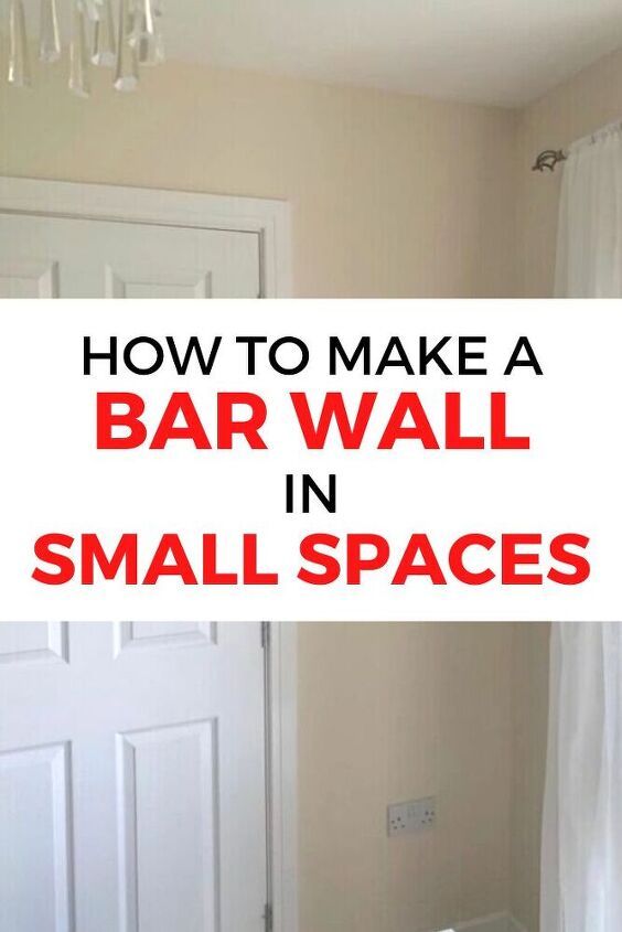 a bathroom with the words how to make a bar wall in small spaces