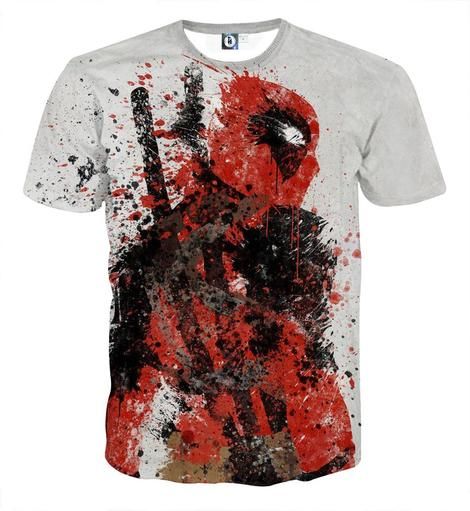 Deadpool Impressive Abstract Painting Design 3D Print T-shirt #tshirts #deadpool #superhero Deadpool Outfit, Deadpool Shirt, 3d Shirts, Deadpool T Shirt, Deadpool Marvel, Black Spiderman, Abstract Paint, 3d Shirt, Paint Art