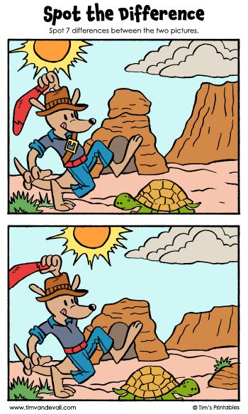 a comic strip with an image of a man riding a turtle and the caption that says, spot the differences between two pictures