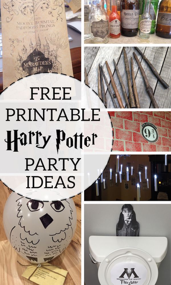 harry potter party ideas and free printables