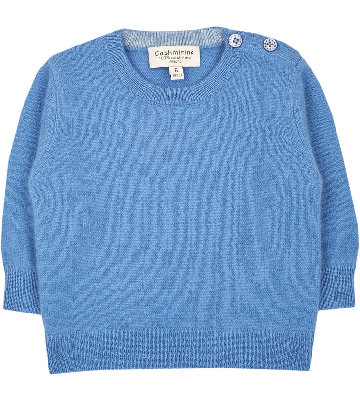 Baby Boy - Nico 100% Cashmere Crew Neck Jumper Crew Neck Jumper, Elbow Patches, Pastel Blue, Toddler Boys, Jumper, Cashmere, Crew Neck, Range