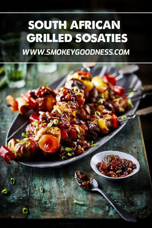 South African Grilled Sosaties BBQ Recipe South African Bbq Recipes, Chicken Sosaties South African Recipes, Bbq Recipe, Grilled Lamb, South African Recipes, On A Stick, African Food, A Stick, Bbq Recipes