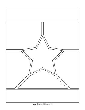 a star is shown in the middle of this coloring page for kids to color on