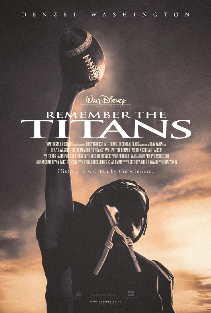 a movie poster for the film, remember the titans