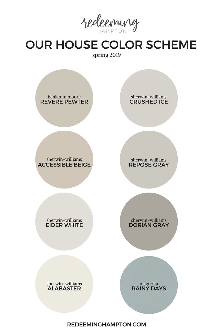 the color scheme for our house is white and gray, with different shades to choose from