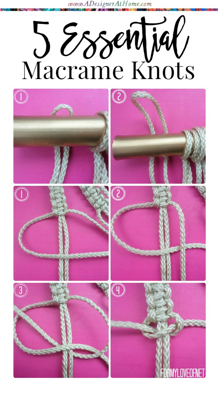 instructions for how to make macrame knots