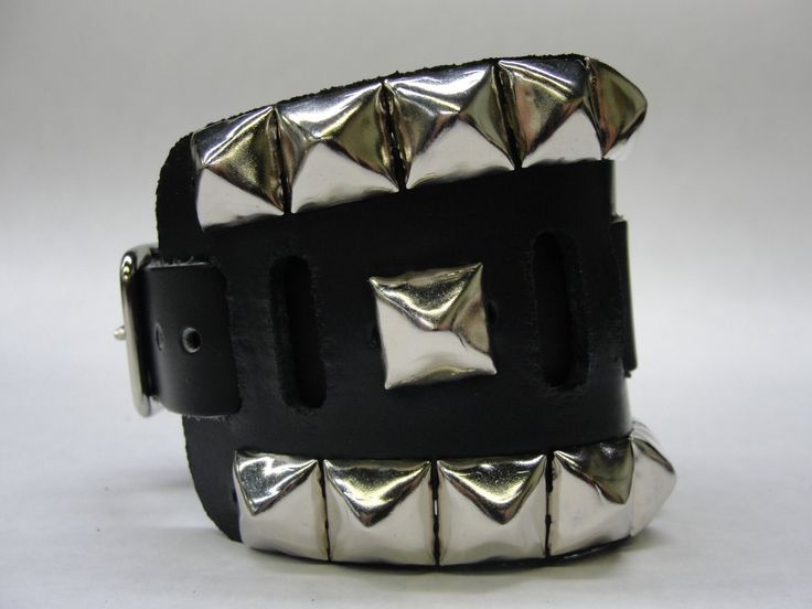 Punk Style Leather Cuff Bracelet, Adjustable Leather Punk Cuff Bracelet, Punk Style Cuff Bracelet As Gift, Punk Style Leather Cuff Bracelet As Gift, Edgy Leather Cuff Bracelet, Punk Leather Cuff Bracelet As Gift, Punk Leather Wristband, Punk Leather Strap Bracelets, Punk Leather Bracelet For Festivals